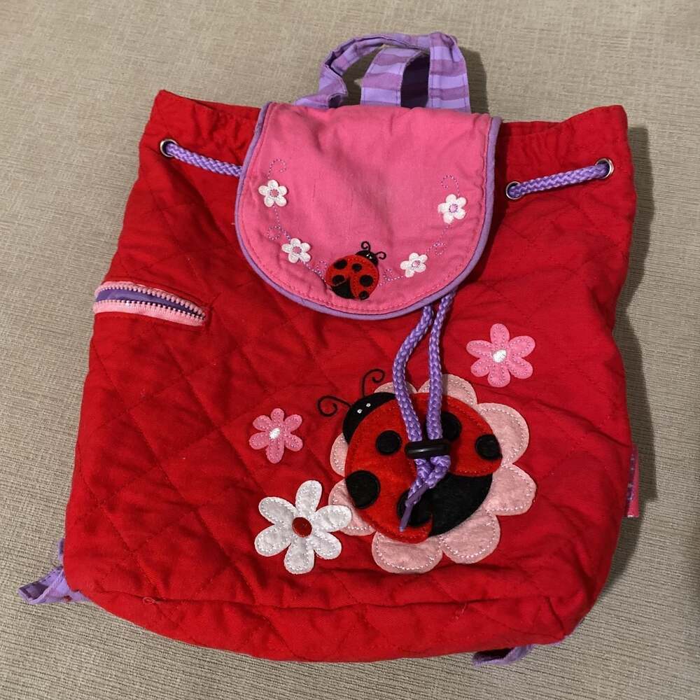 Stephen Joseph Ladybug Quilted Backpack